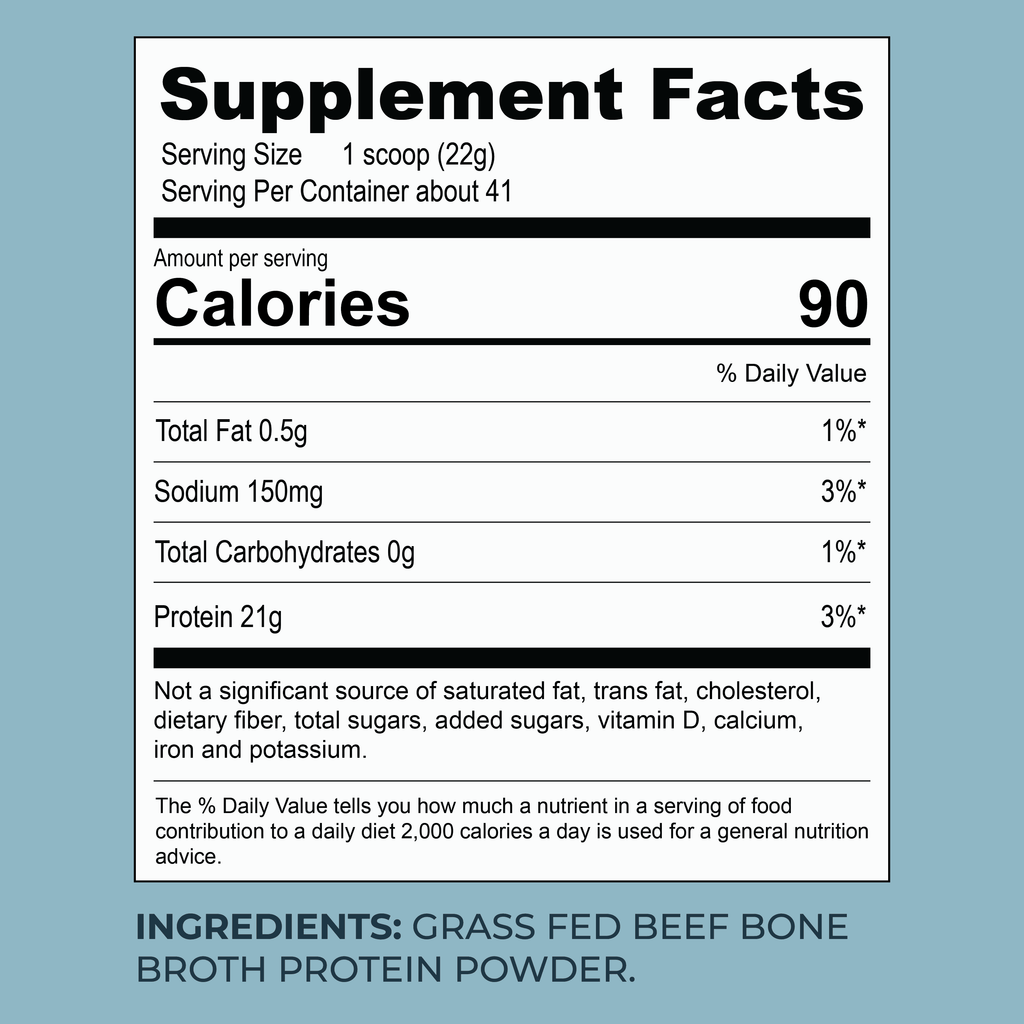Keto Bone Broth Powder with Collagen, Unflavored, 42 Servings U1988
