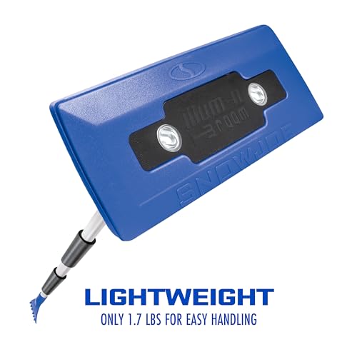 4-in-1 Telescoping Scratch-Free Snow Broom + Ice Scraper with LED Headlights L62799