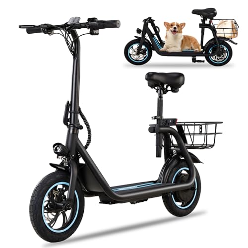 Electric Scooter for Adults, Foldable, 450W Motor, 12" Pneumatic Tire, Dual Disc Brake D9923