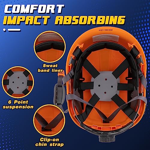 Vented Safety Helmet with Chin Strap for Construction and Climbing H240