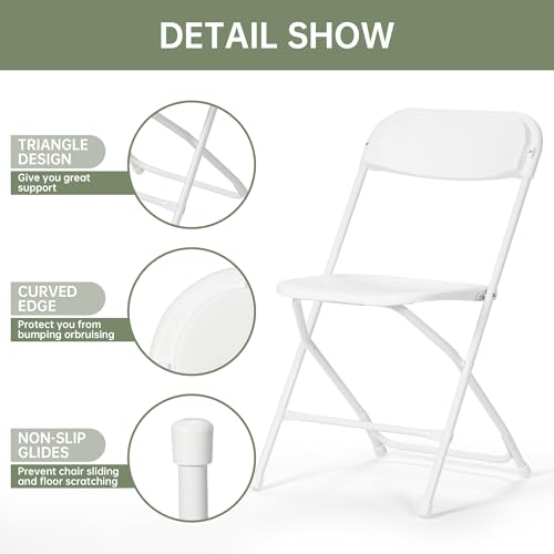 90 PCS Plastic Folding Chair for Wedding, Party, Outdoor, Indoor, Office P3758