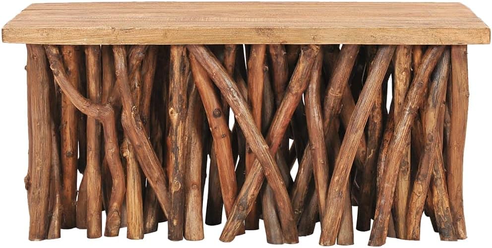Solid Reclaimed Wood Coffee Table with Rustic Design R3988