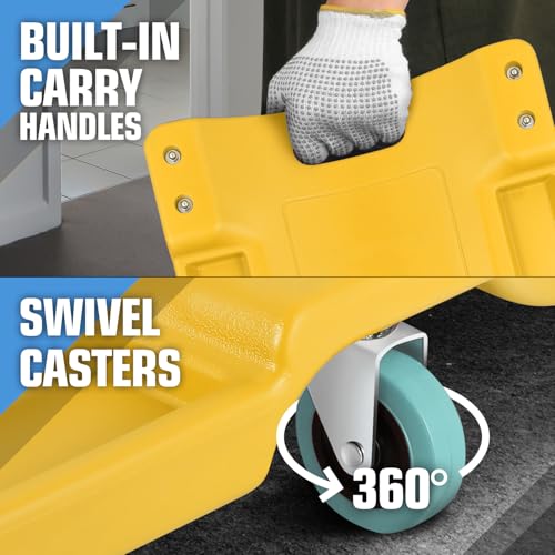 Low Profile Automotive Creeper with Padded Headrest, Red U80837