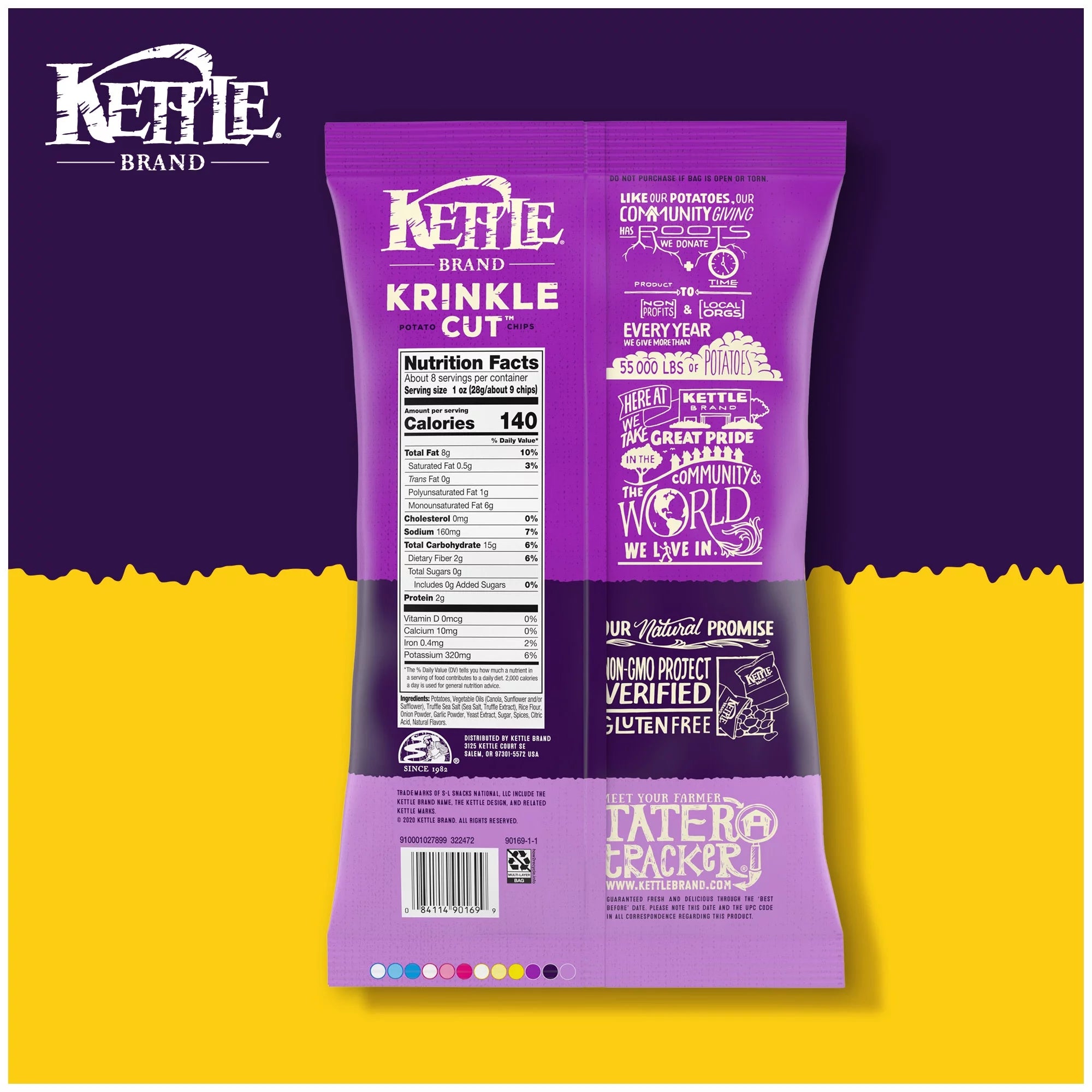 Truffle Oil and Sea Salt Krinkle Cut Potato Chips, 8.5 oz J364766