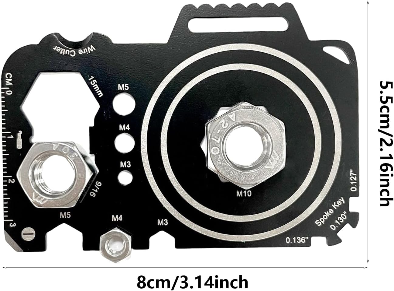 Survival Multitool Card, Pocket Tool for Outdoor Adventure D901
