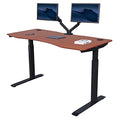 ApexDesk Elite Pro Series 71" x 33" Electric Height Adjustable Stand up Desk, Sit Stand Home Office Desk, Computer Desk - Curved Grey Top/Black Frame