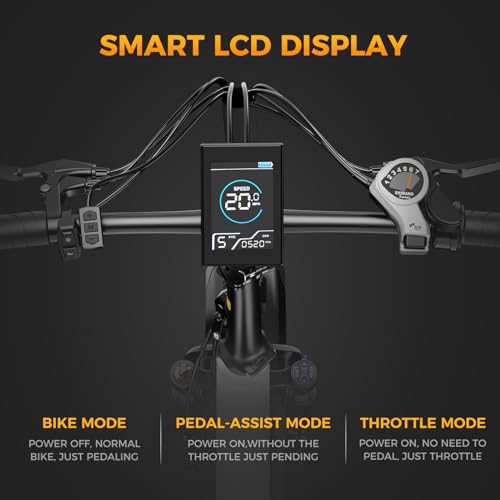 Electric Bike for Adults, 1400W Peak Motor, 30MPH Max Speed, Removable Battery, Foldable Fat Tire Ebike D307487