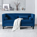 INMOZATA Velvet Loveseat Sofa Couch for Living Room, 65" Modern Sofa, Small Couches for Small Spaces with Bolster Pillows and Back Cushion, Comfy 2-Seater Couch for Bedroom, Apartment, Office Green