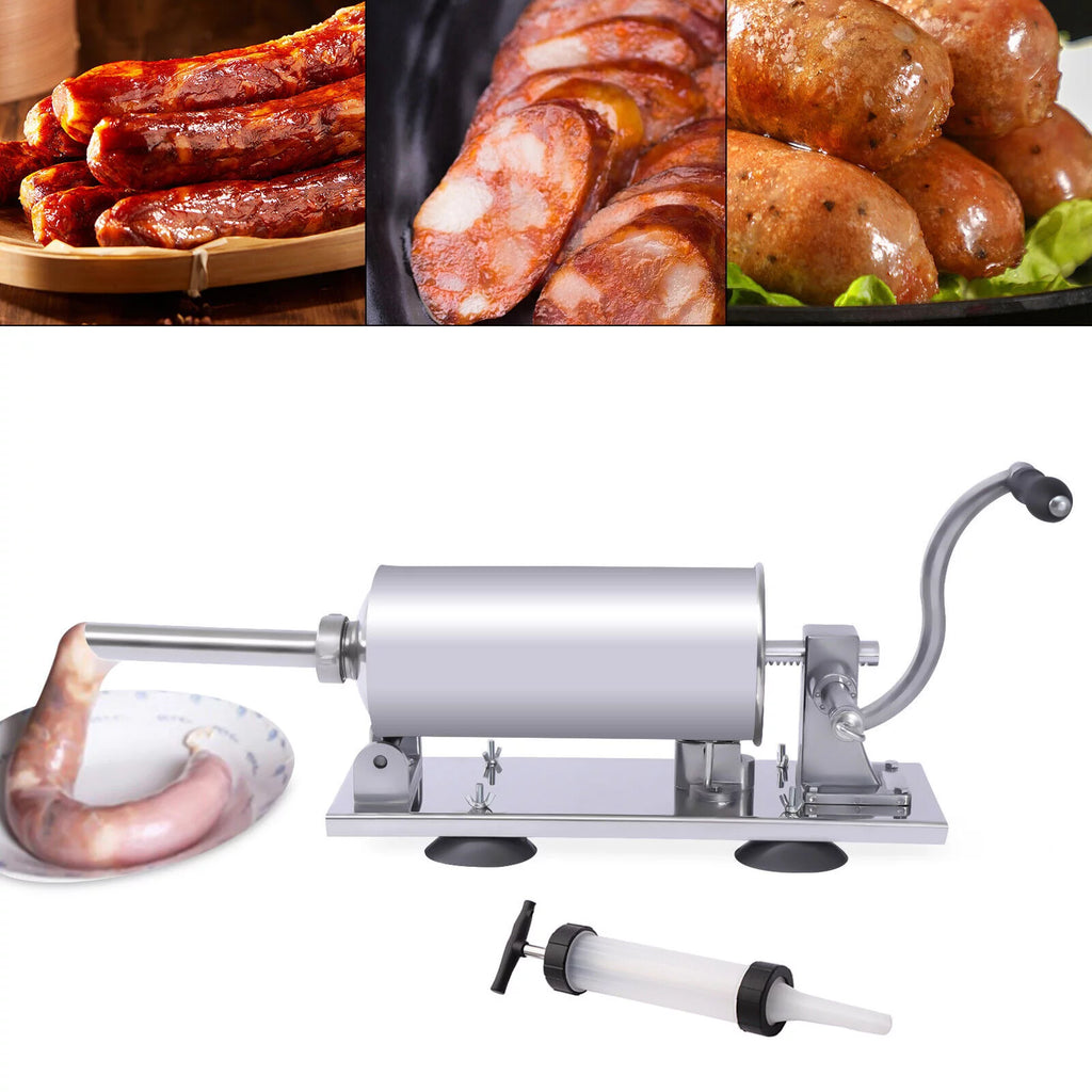 Manual Horizontal Sausage Maker Stainless Steel Meat Filling Machine F852619