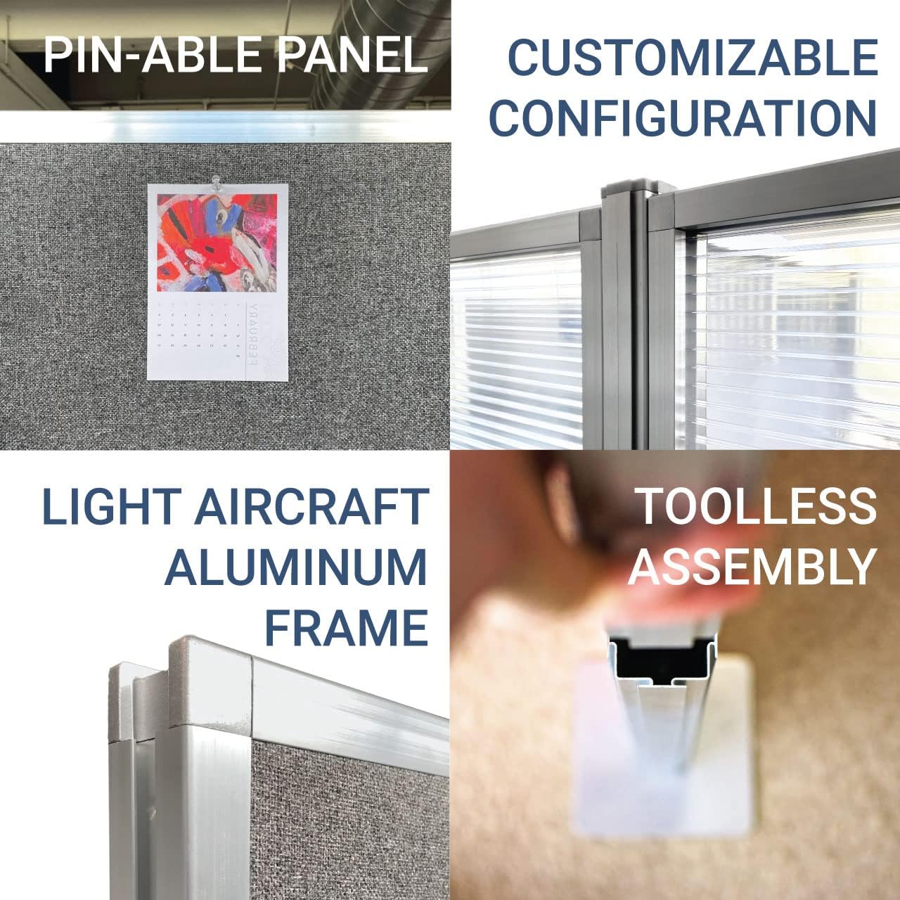 Sound Dampening Cubicle Partition Walls for Desks F6932