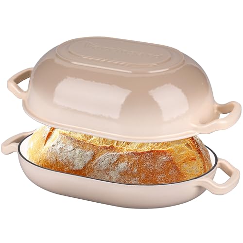 Enameled Cast Iron Dutch Oven with Lid for Bread Baking, 5QT M245