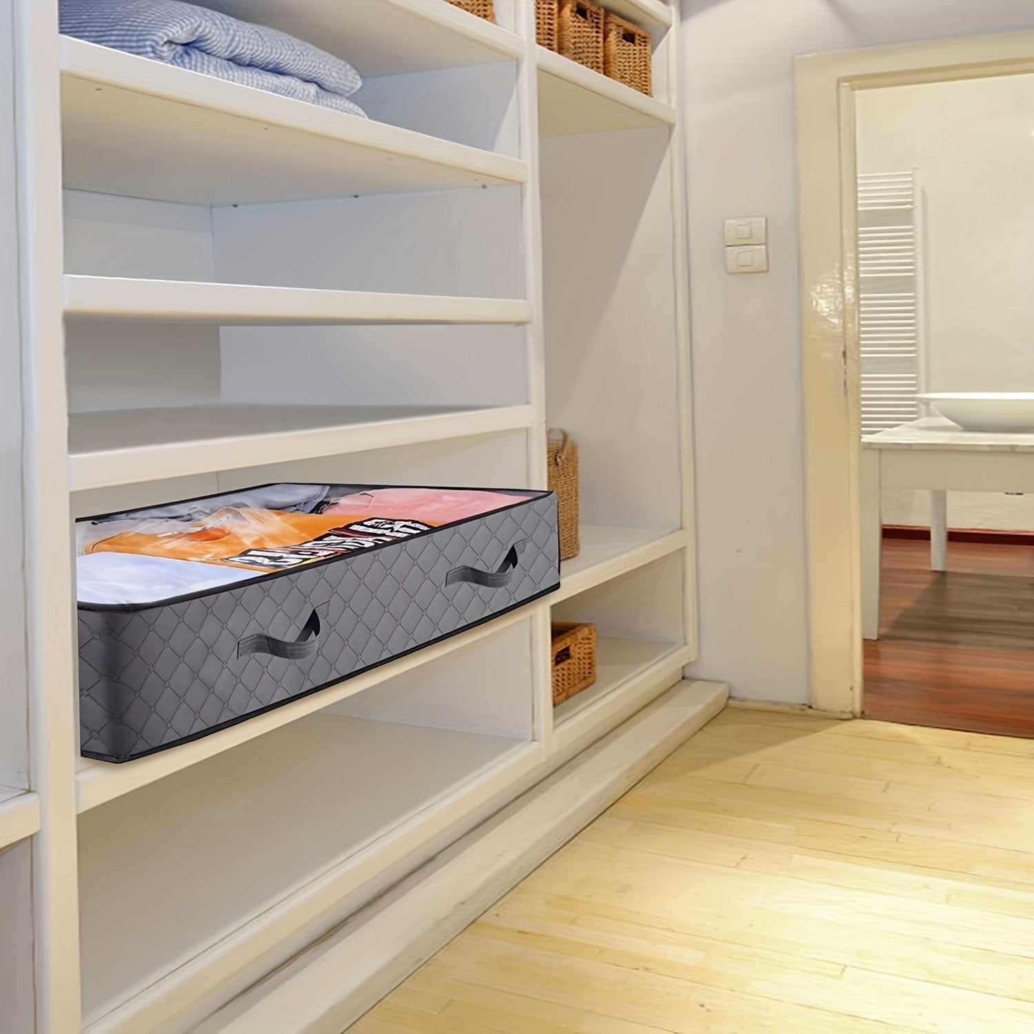 Heavy-Duty Underbed Storage Bags with Handles, Large Capacity X96867