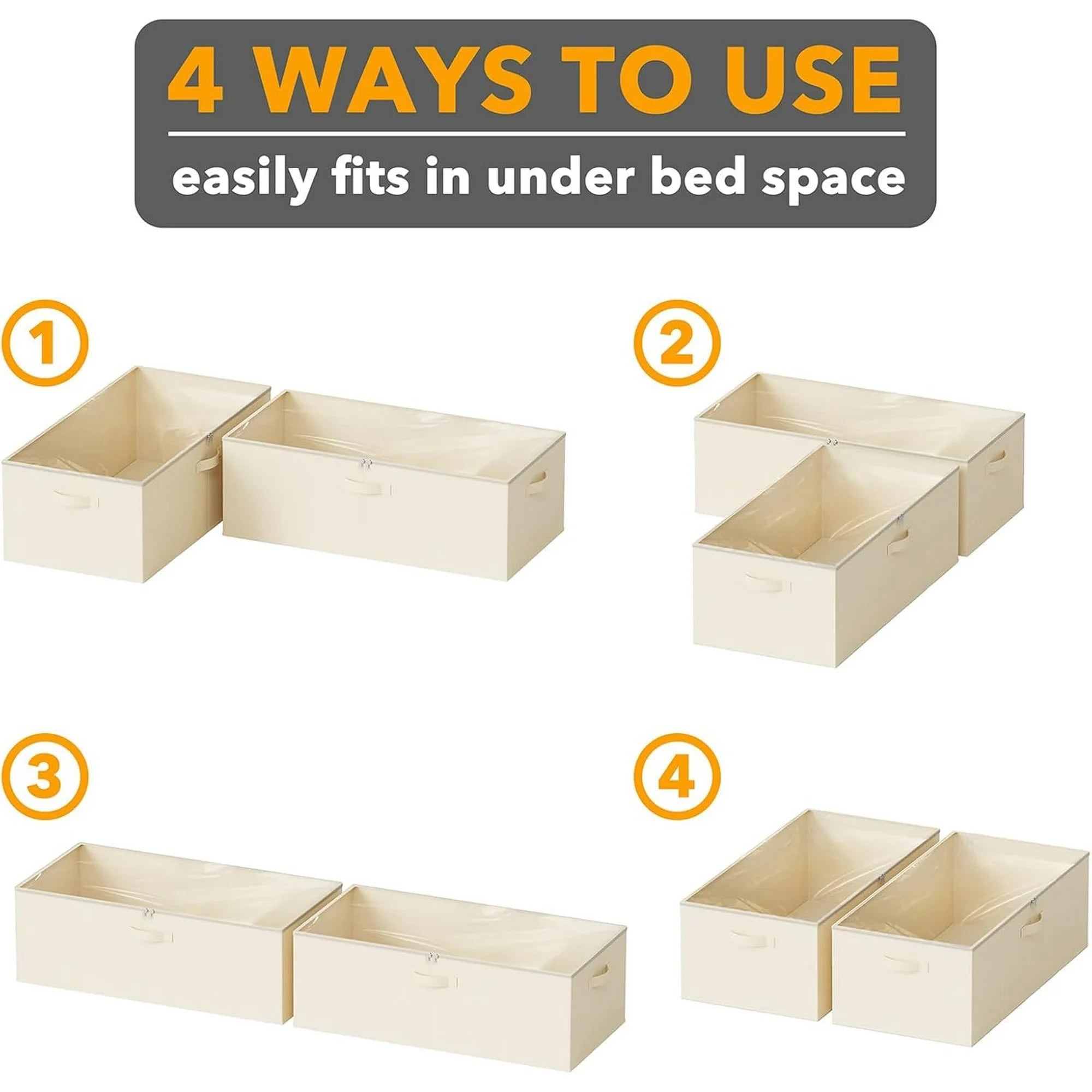 Under Bed Storage Containers with Lids, 2 Pack O592058