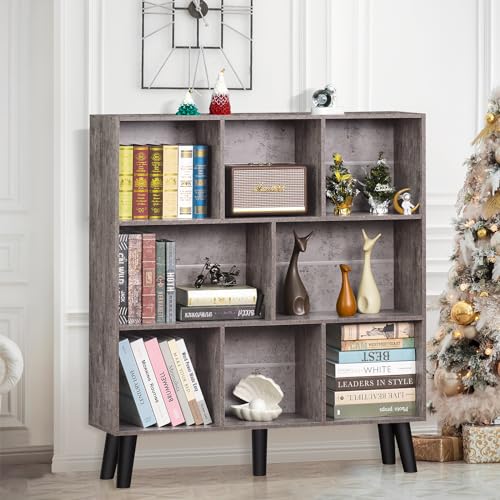 5 Cube Bookshelf, 3-Tier Bookcase with Legs, Pink Kids Book Shelf X96055