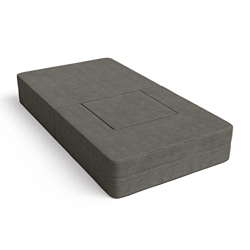 Convertible Sleeper Futon Chair & Ottoman with Machine-Washable Cover J231740