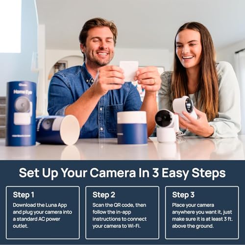 Indoor Security Camera with 360-Degree Pan/Tilt, AI Motion Detection, Night Vision, Two-Way Audio, Wi-Fi F45987