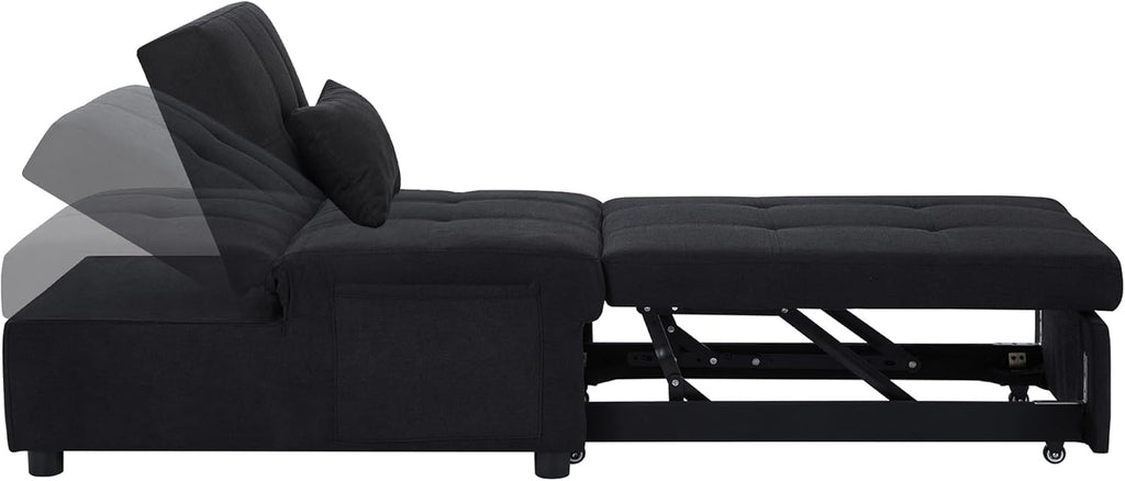 Convertible Sleeper Chair Bed, Fold Out Single Sofa, Ottoman and Chaise Lounge N29851