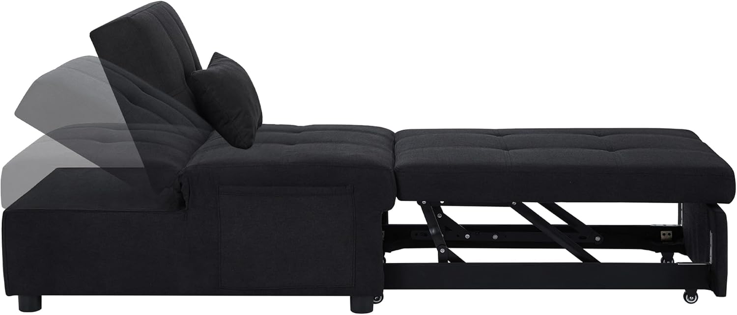 Convertible Sleeper Chair Bed, Fold Out Single Sofa, Ottoman and Chaise Lounge N29851