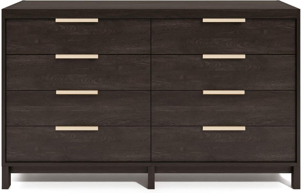 8 Drawer Double Dresser, Dark Chocolate E549961