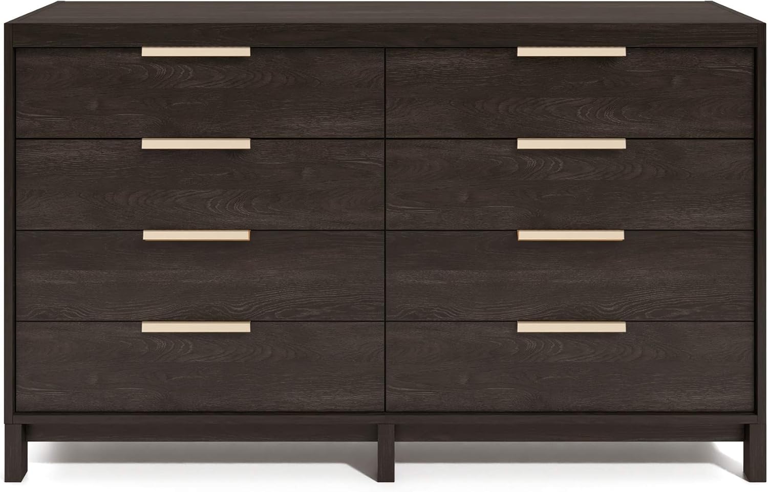 8 Drawer Double Dresser, Dark Chocolate E549961
