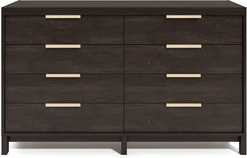 8 Drawer Double Dresser, Dark Chocolate E549961