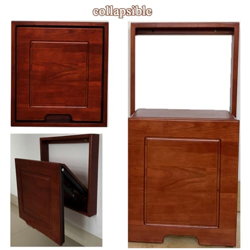 Wall Fold Up Chair Solid Wood Stool 40x40cm Y79864