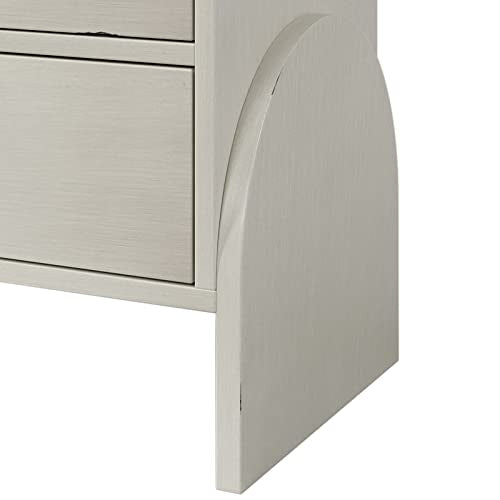Modern Drawer Dresser with Semi-Round Handle and Supporting Legs H659