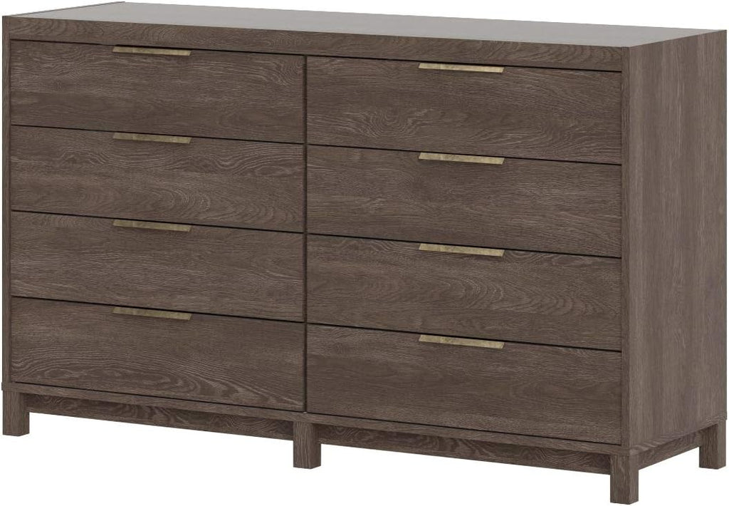 8 Drawer Double Dresser, Dark Chocolate E549961
