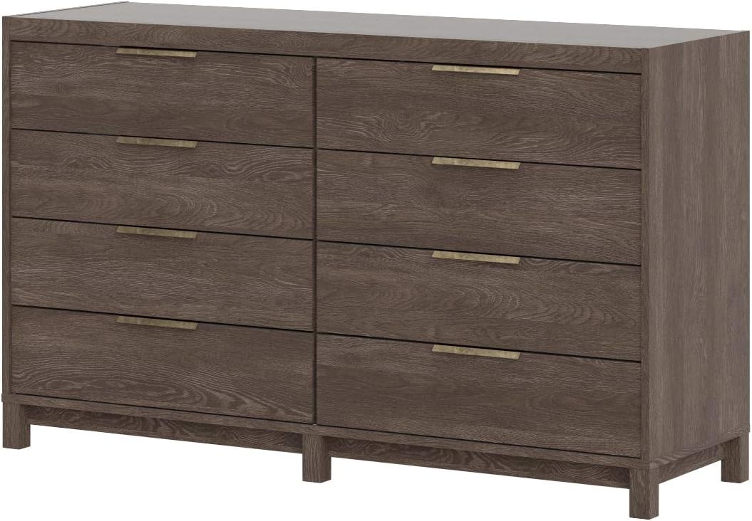 8 Drawer Double Dresser, Dark Chocolate E549961