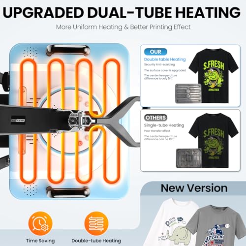 Heat Press 15x12 8 in 1 Swing Away for T Shirts, Mugs, Caps, Plates A2212