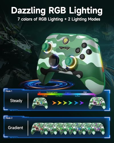 Wireless Bluetooth Controller with Hall Joysticks for PC, Android, Steam and Switch E86358