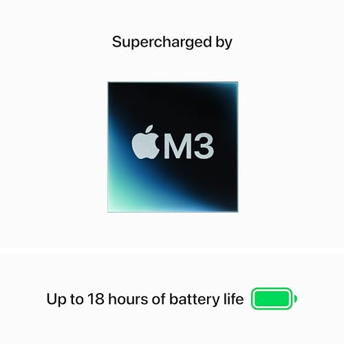 MacBook Air 15-inch Laptop with M3 chip, 15.3-inch Liquid Retina Display, 8GB Memory, 256GB SSD, Midnight J981