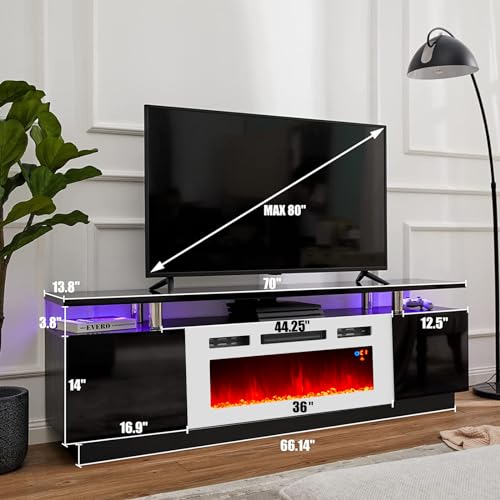 Fireplace TV Stand with 40" Fireplace, 80" Entertainment Center for TVs Up to 90" M79326