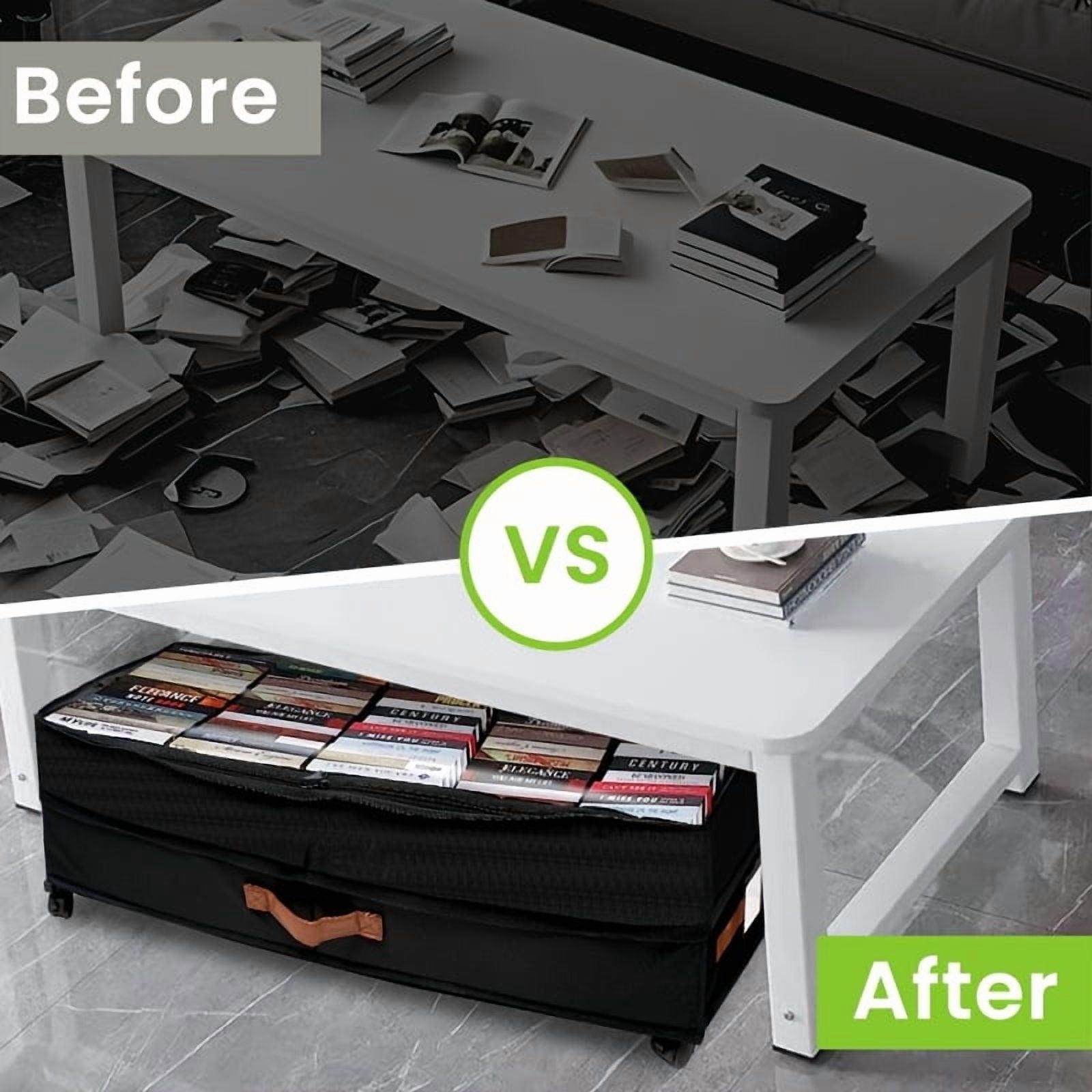Under-Bed Storage Bins with Wheels and Clear Window Z7561