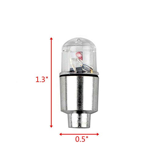LED Wheel Lights for Bike Car Motorcycle Tire Valve Stem, Waterproof Motion Activated, Red V4828