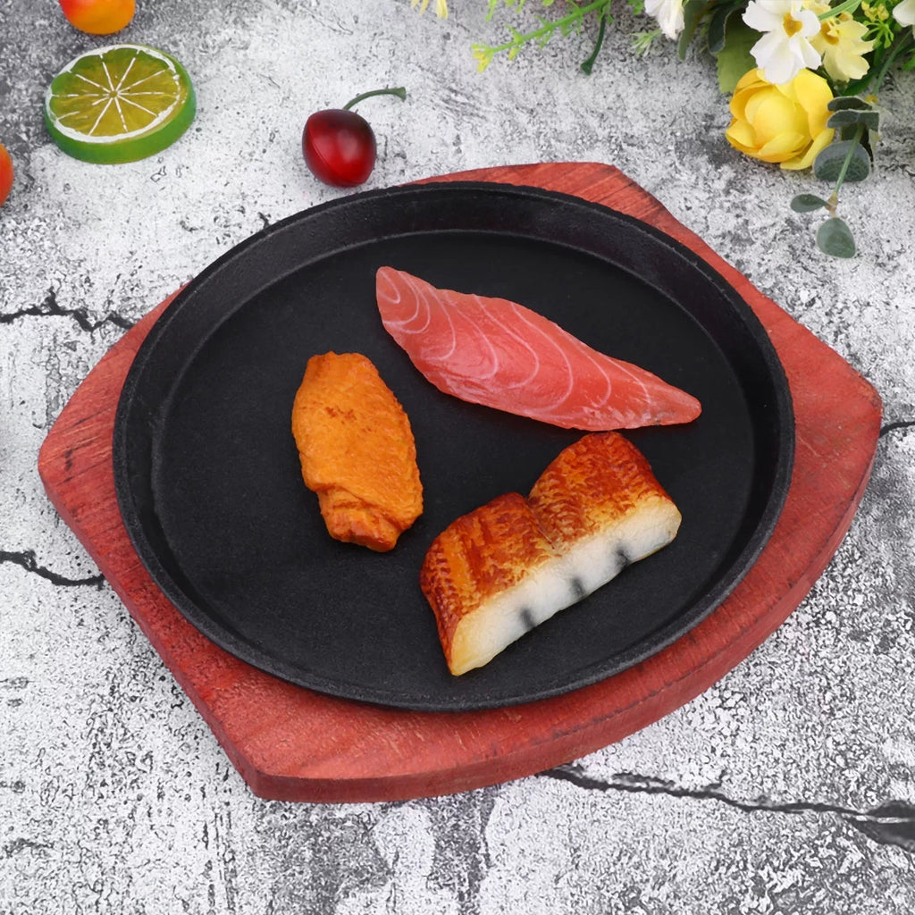 Cast Iron Sizzling Skillet Set for Steak and Fajita B6227
