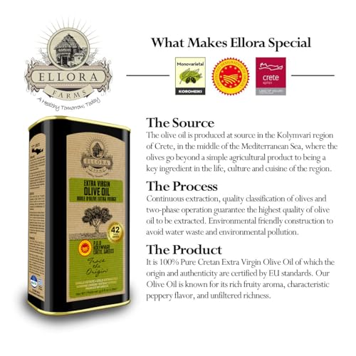 Extra Virgin Olive Oil, Cold Pressed, Single Origin, 1 Liter Tin T119