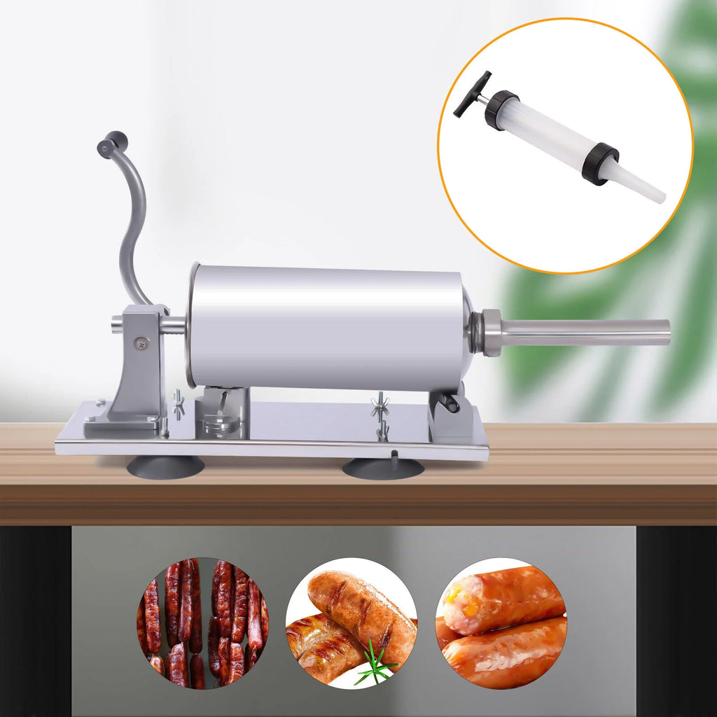 Manual Horizontal Sausage Maker Stainless Steel Meat Filling Machine F852619