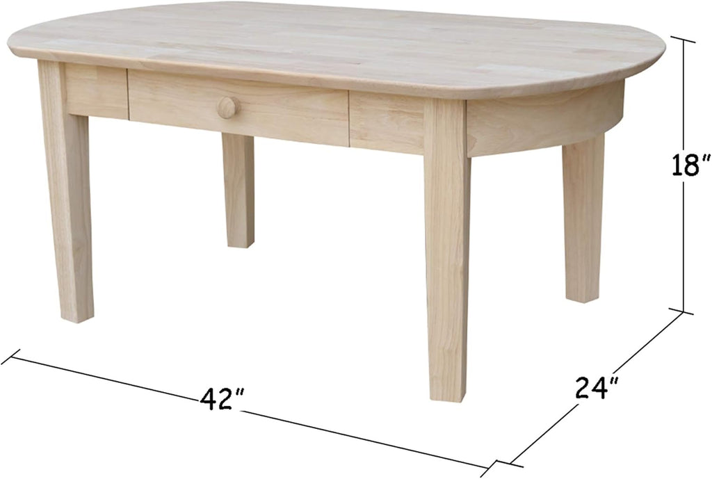 Oval Coffee Table, Unfinished K332