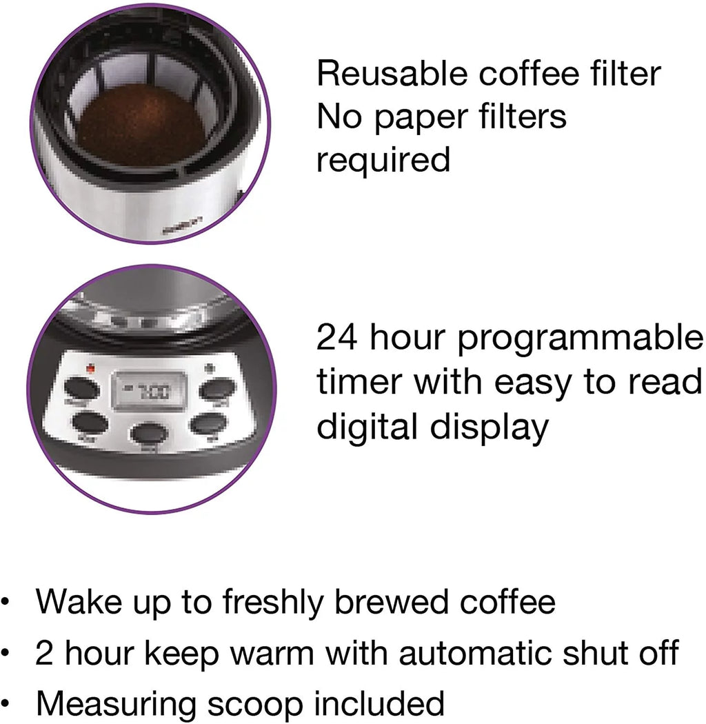 14 Cup Coffee Maker, Black P144