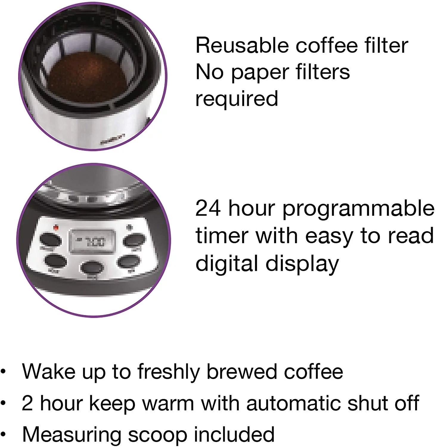 14 Cup Coffee Maker, Black P144