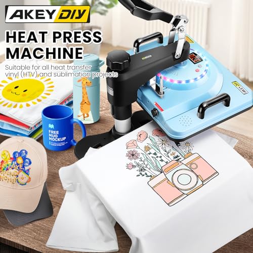 Heat Press 15x12 8 in 1 Swing Away for T Shirts, Mugs, Caps, Plates A2212