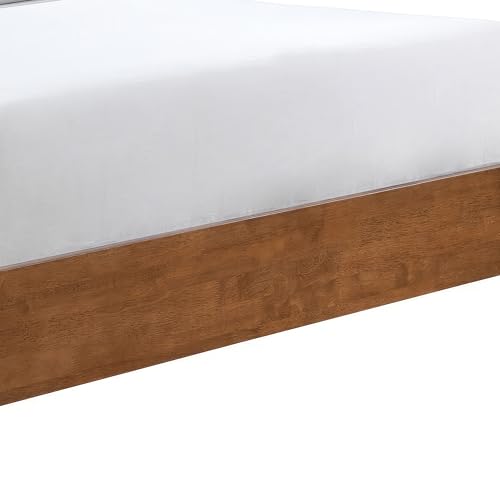 Solid Wood Queen Bed Frame with Headboard, Walnut S710