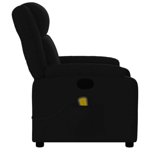 Massage Recliner Chair with 6-Point Vibration, Black Fabric B68963