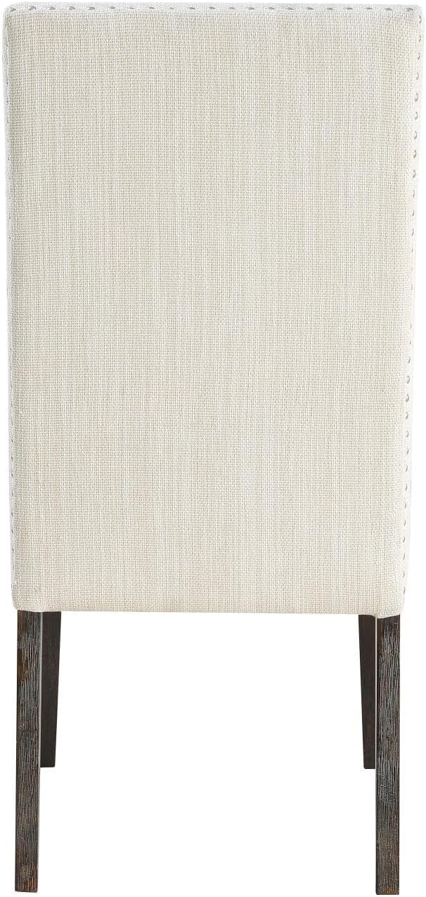 Upholstered Dining Side Chair Set of 2, Charcoal Finish B44196