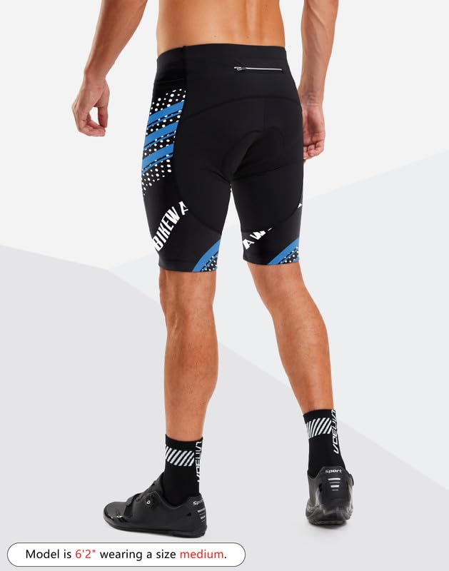 Men's 4D Padded Cycling Bike Shorts with Zipper Pockets E859865