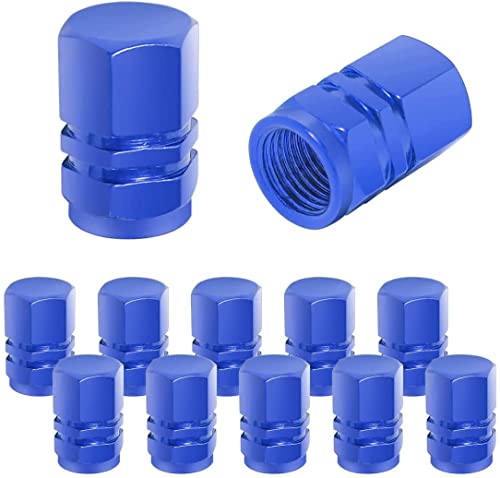 Car Tire Valve Stem Caps, 12 PCS Tire Stem Valve Caps Wheel Valve Covers, Hexagon Shape Design Car Dustproof Tire Cap, Leak-Proof Air Protection fits Cars, Trucks, Bikes, Motorcycles, Bicycles(Yellow)
