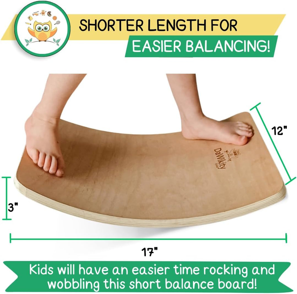 Wooden Wobble Board for Kids Balancing Trainer H3995