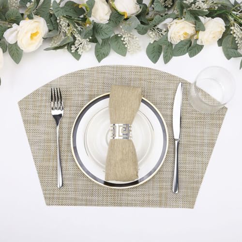 Wedge Placemats Set of 4, Heat Resistant, Wipe Clean M766