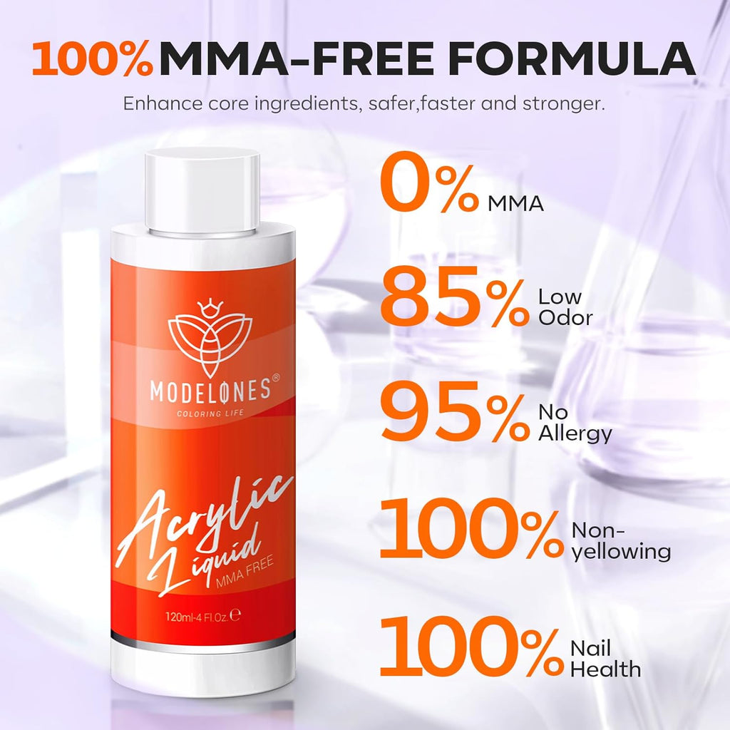 4 oz Acrylic Nail Liquid for Acrylic Powder, MMA Free Y908